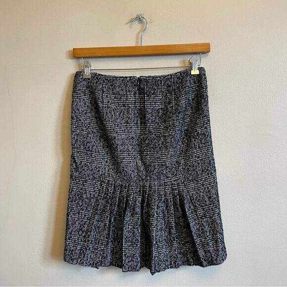 Express Design Studio 4 business casual pencil skirt black white tartan classic - Picture 5 of 7